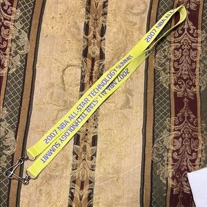 🔥Yellow NBA All-Star Technology Summit Lanyard #COLLECTORS #LAKERS